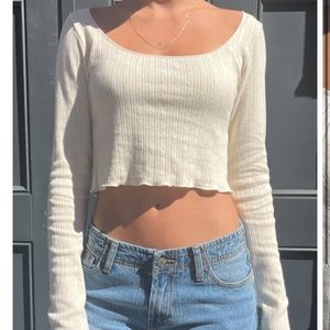 Brandy Melville McKeen Eyelet Crop Top